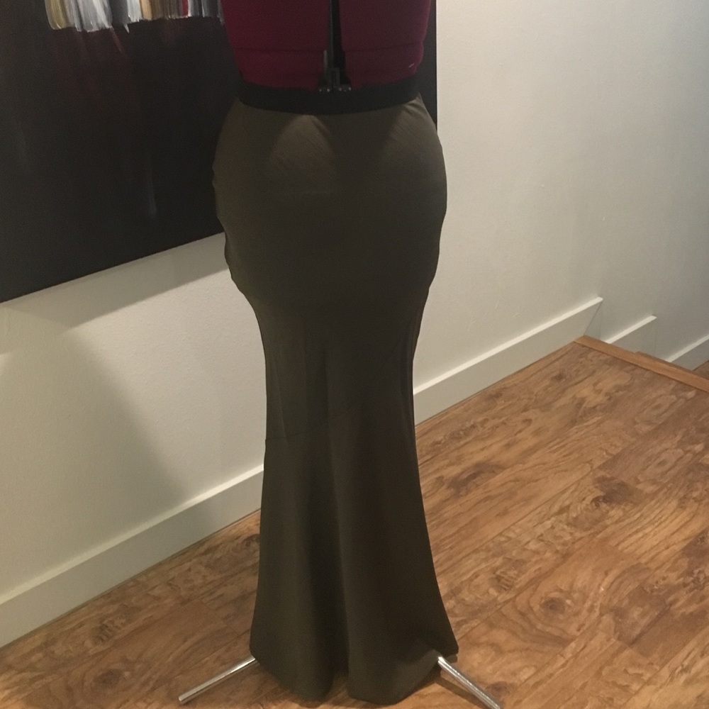 Forever 21 Olive green long skirt, worn once